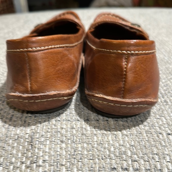 Frye Brown Leather Flats with Strap Detail - Picture 4 of 6